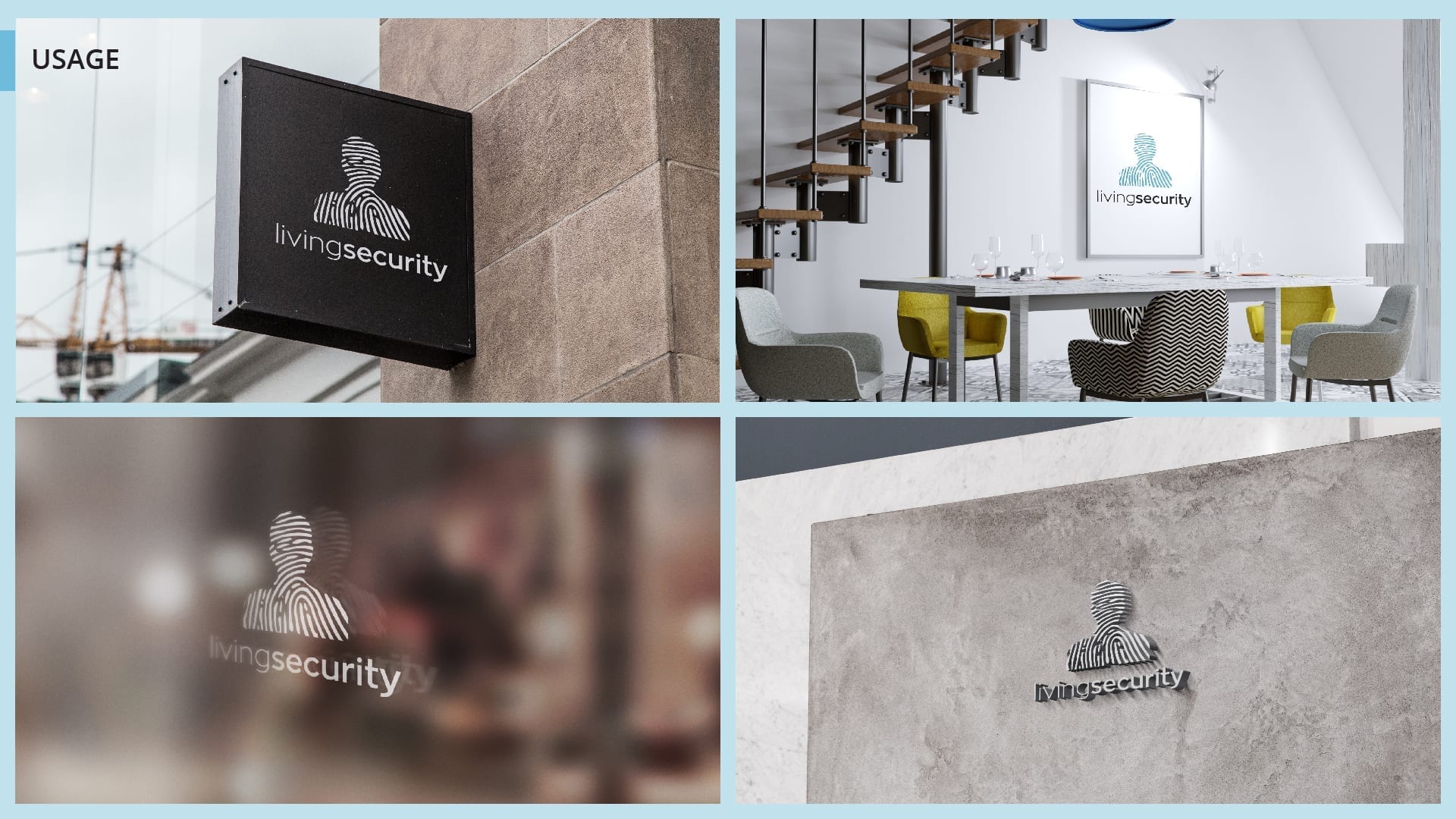 Living Security – Logo Presentation_Exterior Mock-ups
